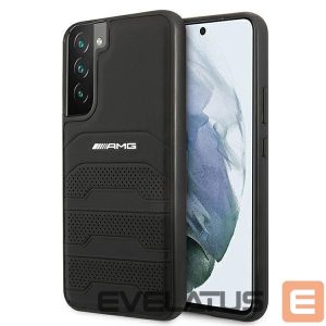 Чехол на заднюю панель Mercedes-Benz  AMG Leather Debossed Lines case for Samsung Galaxy S22+ - black 
