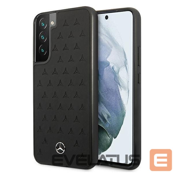 Чехол на заднюю панель Mercedes-Benz Mercedes Leather Stars Pattern Case for Samsung Galaxy S22+ - Black