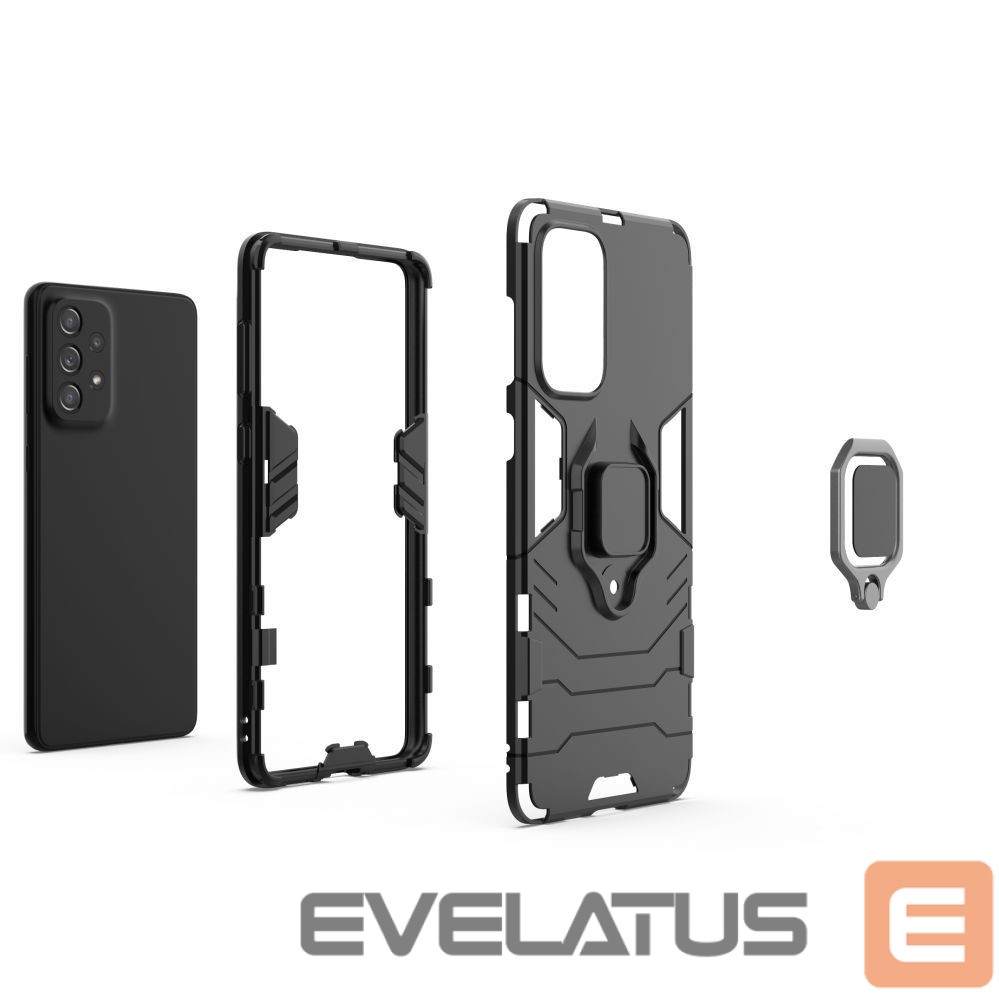 Чехол на заднюю панель Hurtel Ring Armor tough hybrid case cover + magnetic holder for Samsung Galaxy A73 black