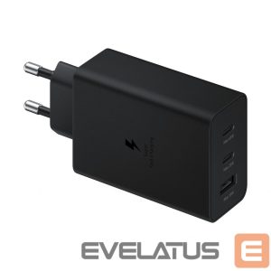 Адаптер Samsung  Samsung charger 2x USB Type C / USB PPS, Power Delivery PD 65W, QC 3.0, AFC, FCP black (EP-T6530NBEGEU)
