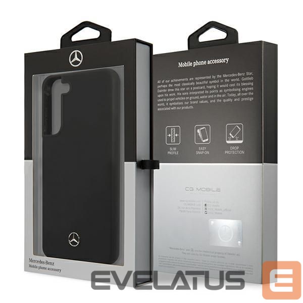 Чехол на заднюю панель Mercedes-Benz Mercedes Silicone Line Case for Samsung Galaxy S22+ - Black