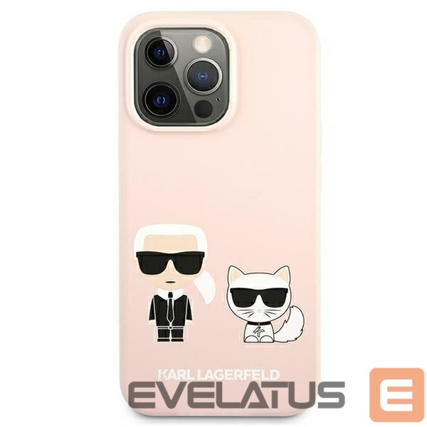 Чехол на заднюю панель Karl Lagerfeld Karl Lagerfeld Silicone Ikonik Karl&Choupette MagSafe Case for iPhone 13 Pro Max - Light Pink