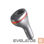 Авто зарядка Ugreen  USB Type C / USB QC PD 24W car charger with 12V cigarette lighter socket silver (CD204) 