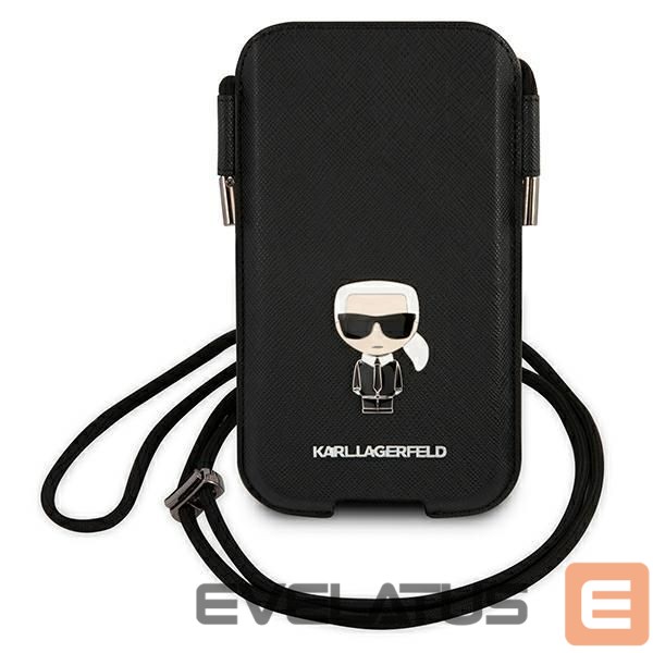 Чехол на заднюю панель Karl Lagerfeld Karl Lagerfeld Saffiano Ikonik Karl 6.7'' handbag - black