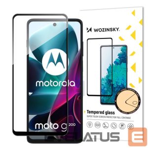 Защитное стекло Hurtel  Wozinsky Full Glue Tempered Glass Motorola Moto G200 5G 9H Full Screen Tempered Glass with Black Frame 