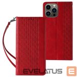 Чехол на заднюю панель Hurtel - Magnet Strap Case Case for iPhone 13 Pro Max Pouch Wallet + Mini Lanyard Pendant Red 