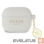 Чехол на заднюю панель Guess  Guess GUA3LSC4EG AirPods 3 cover grey/grey Silicone Charm 4G Collection