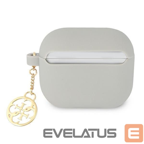 Чехол на заднюю панель Guess Guess GUA3LSC4EG AirPods 3 cover grey/grey Silicone Charm 4G Collection