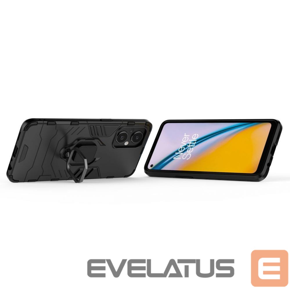 Чехол на заднюю панель Hurtel Ring Armor tough hybrid case cover + magnetic holder for OnePlus Nord N20 5G black