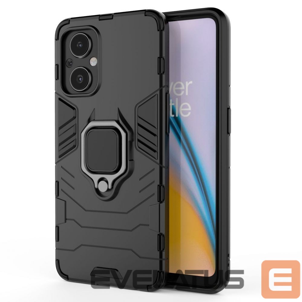 Чехол на заднюю панель Hurtel Ring Armor tough hybrid case cover + magnetic holder for OnePlus Nord N20 5G black