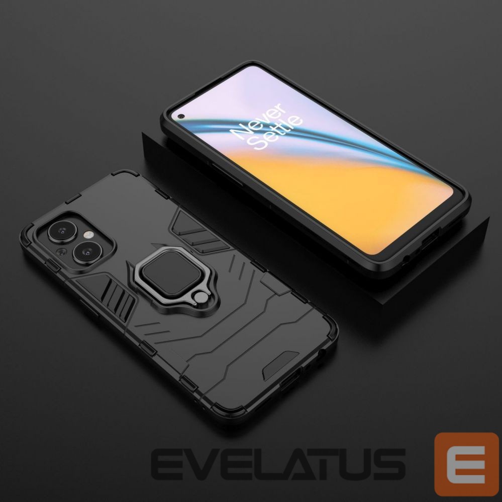 Чехол на заднюю панель Hurtel Ring Armor tough hybrid case cover + magnetic holder for OnePlus Nord N20 5G black
