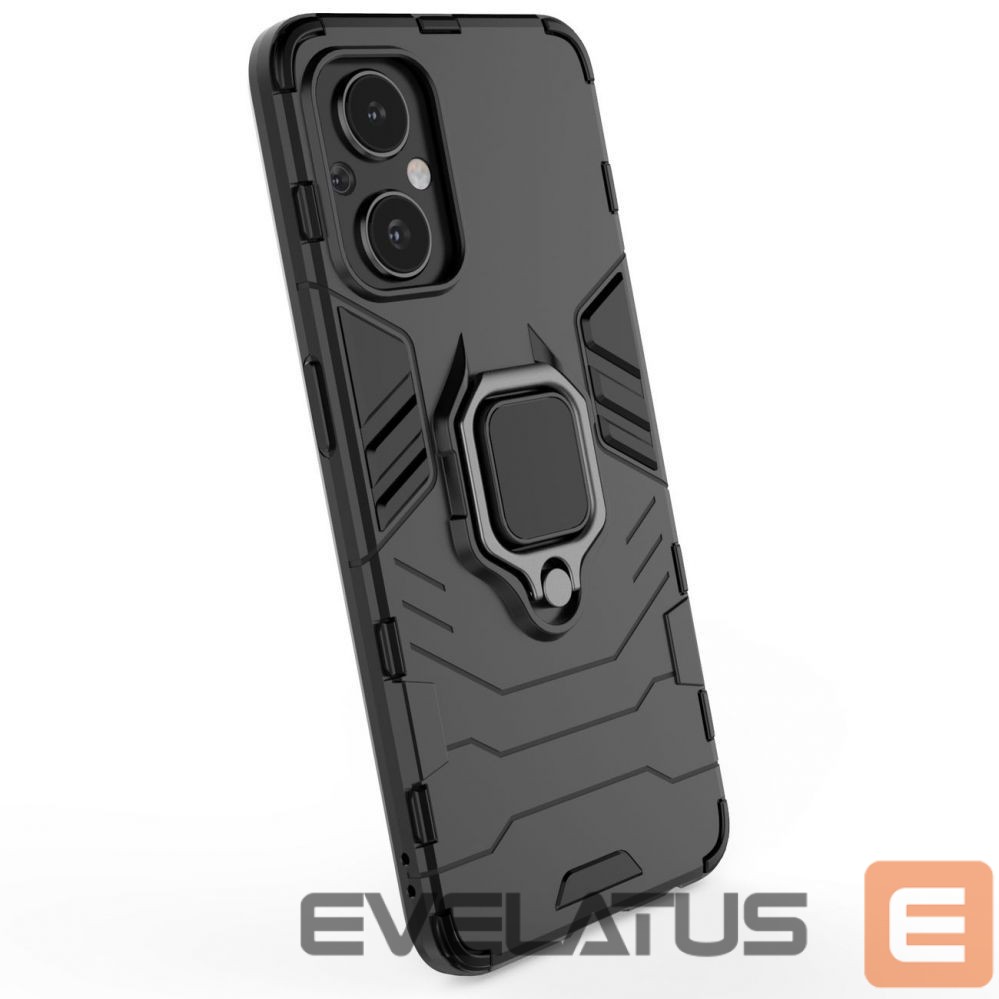 Чехол на заднюю панель Hurtel Ring Armor tough hybrid case cover + magnetic holder for OnePlus Nord N20 5G black