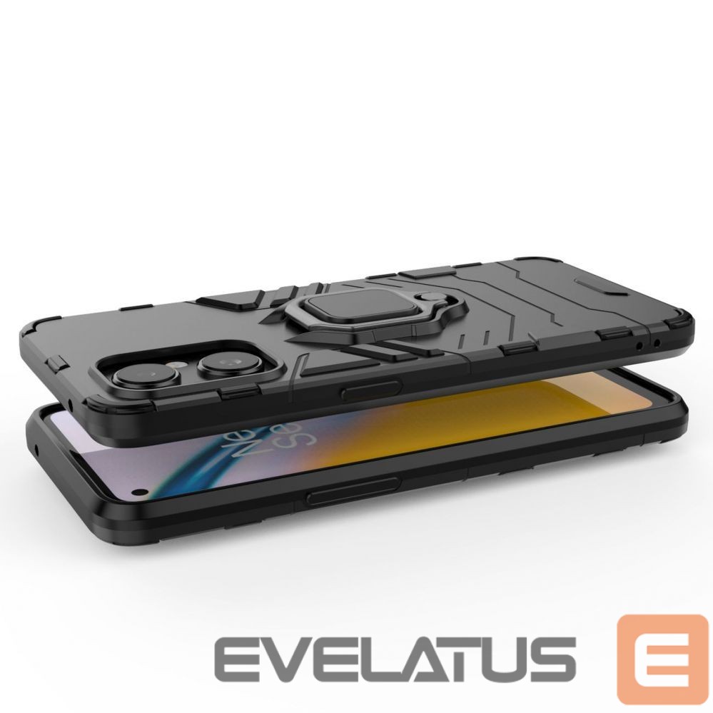 Чехол на заднюю панель Hurtel Ring Armor tough hybrid case cover + magnetic holder for OnePlus Nord N20 5G black