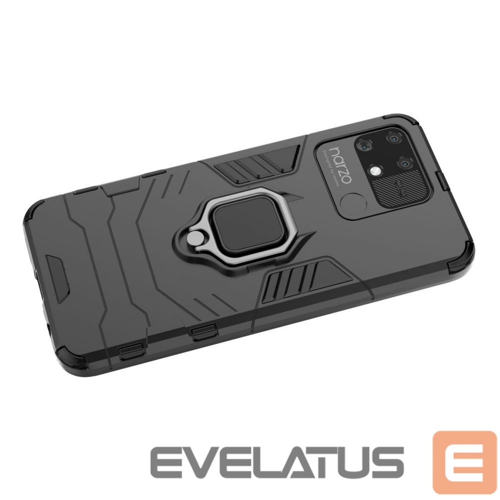 Чехол на заднюю панель Hurtel Ring Armor tough hybrid case cover + magnetic holder Realme Narzo 50A black