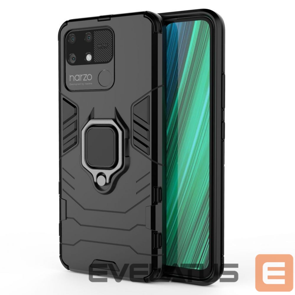 Чехол на заднюю панель Hurtel Ring Armor tough hybrid case cover + magnetic holder Realme Narzo 50A black
