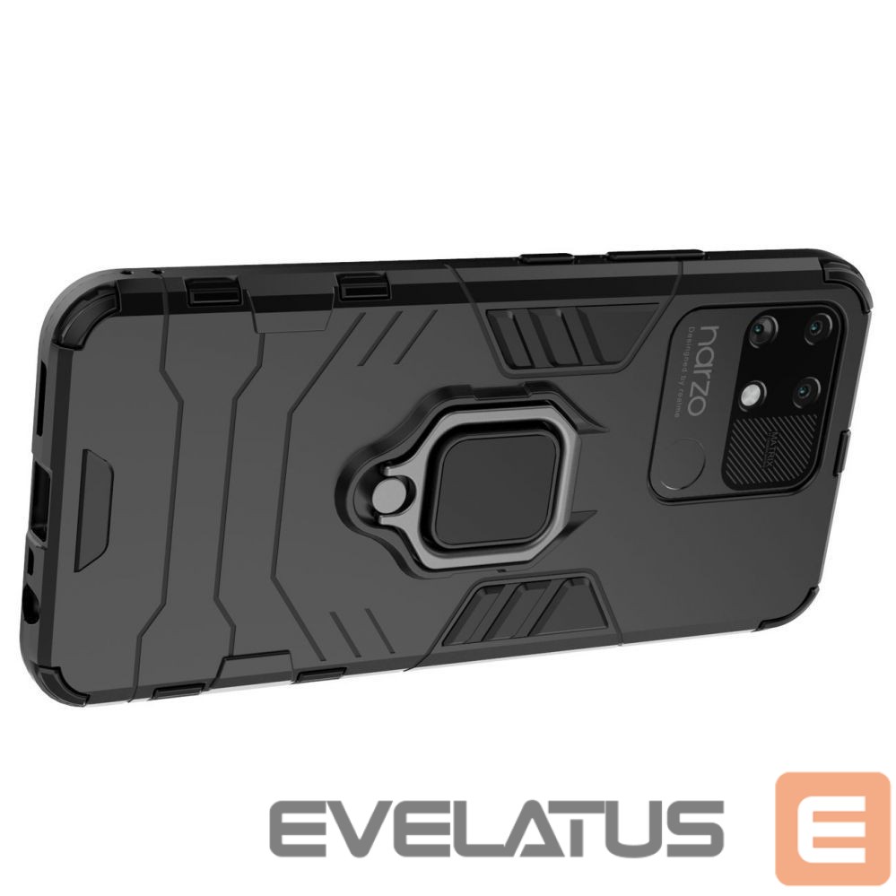 Чехол на заднюю панель Hurtel Ring Armor tough hybrid case cover + magnetic holder Realme Narzo 50A black