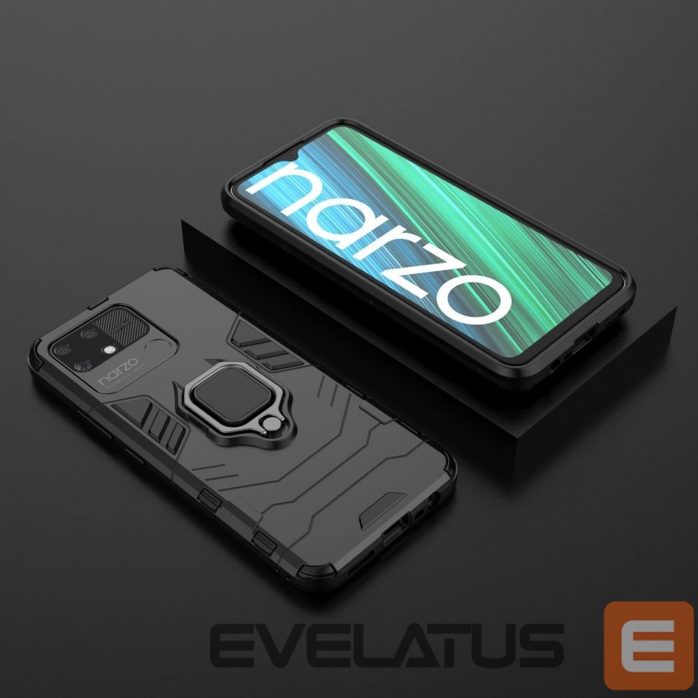 Чехол на заднюю панель Hurtel Ring Armor tough hybrid case cover + magnetic holder Realme Narzo 50A black