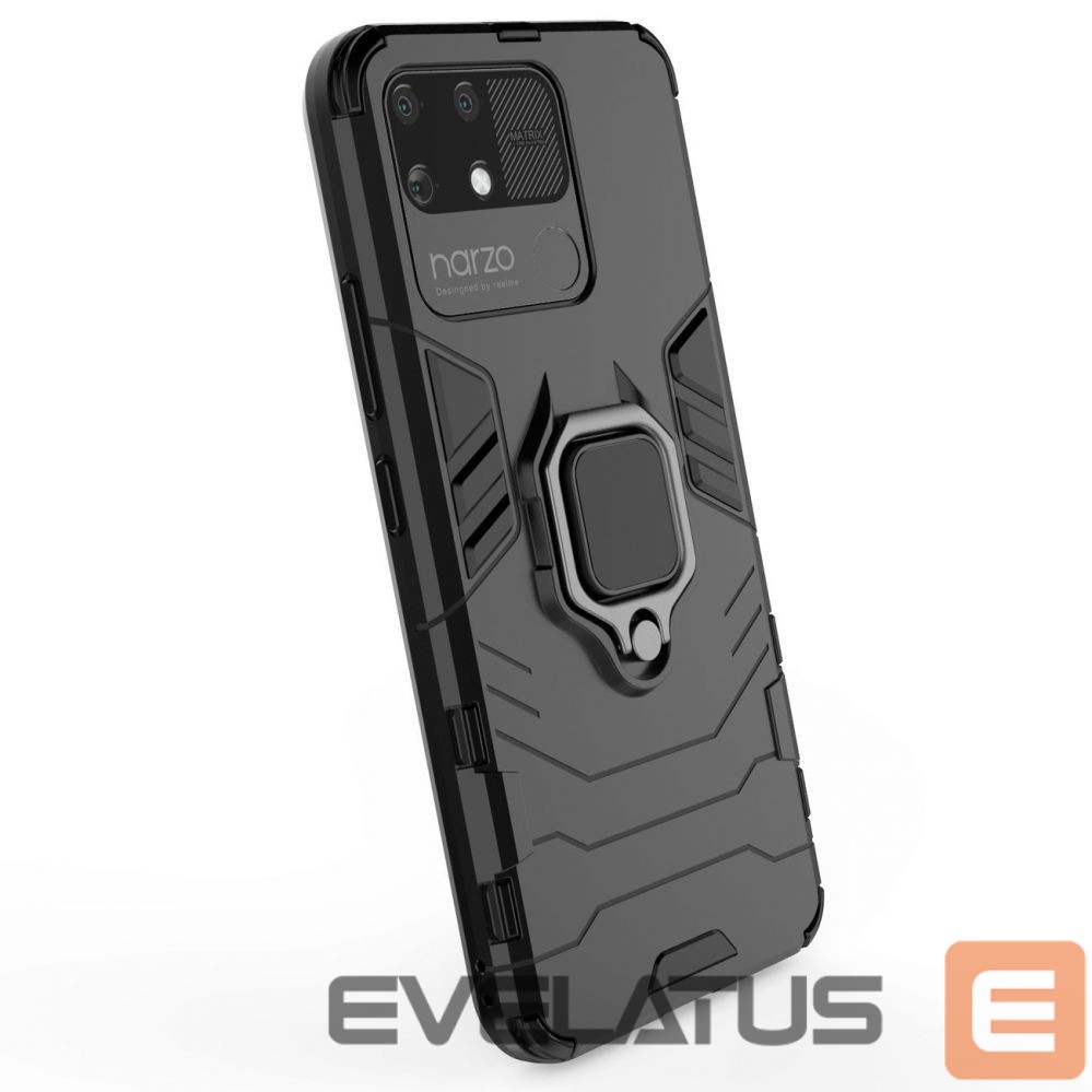 Чехол на заднюю панель Hurtel Ring Armor tough hybrid case cover + magnetic holder Realme Narzo 50A black
