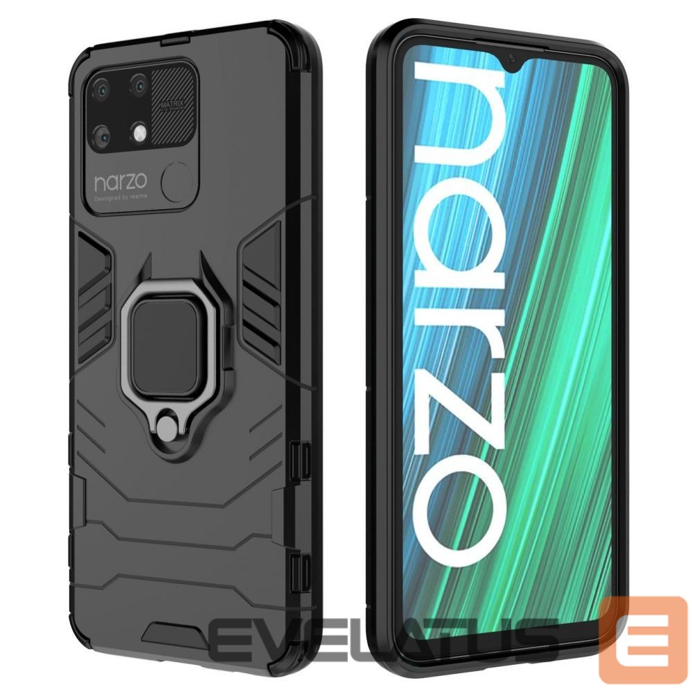 Чехол на заднюю панель Hurtel Ring Armor tough hybrid case cover + magnetic holder Realme Narzo 50A black