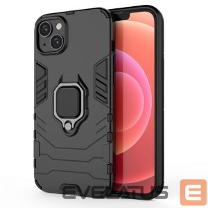Чехол на заднюю панель Hurtel - Ring Armor case for iPhone 14 Plus armored cover magnetic holder ring black 
