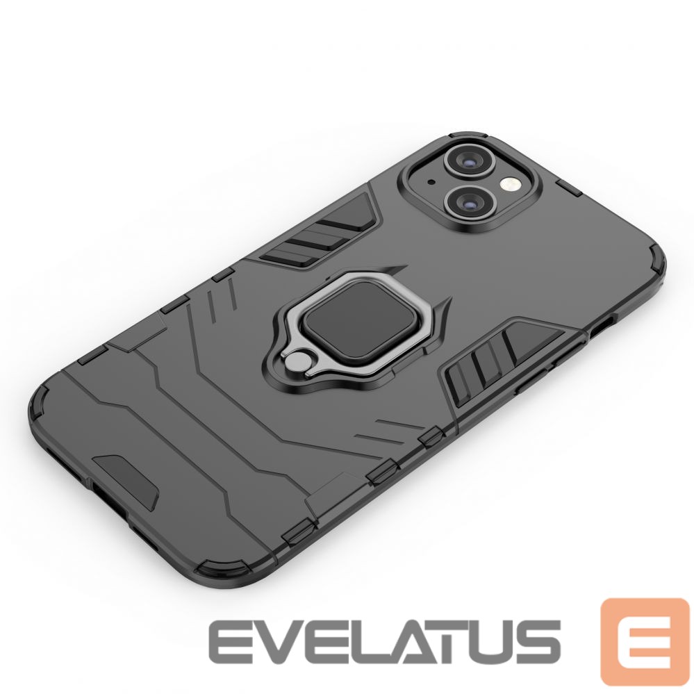 Чехол на заднюю панель Hurtel Ring Armor case for iPhone 14 Pro armored cover magnetic holder ring black