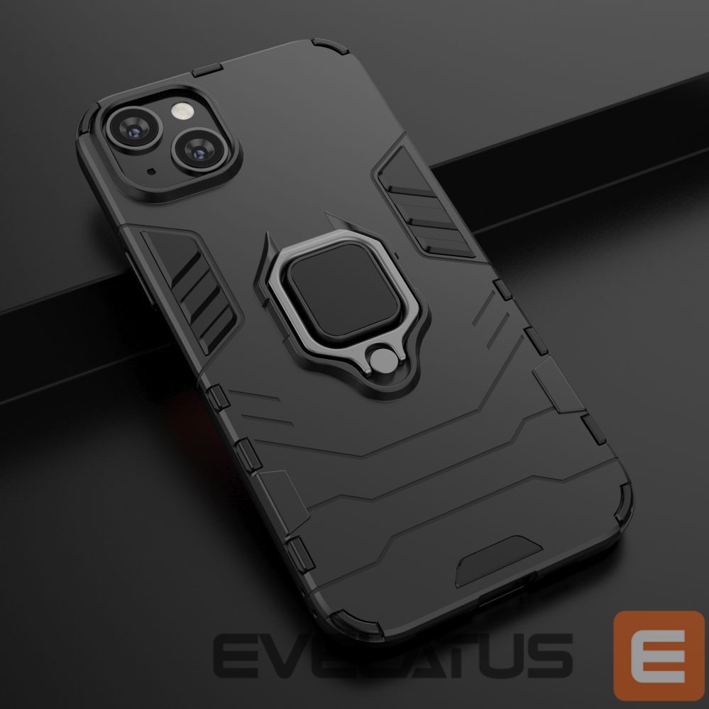 Чехол на заднюю панель Hurtel Ring Armor case for iPhone 14 Pro armored cover magnetic holder ring black