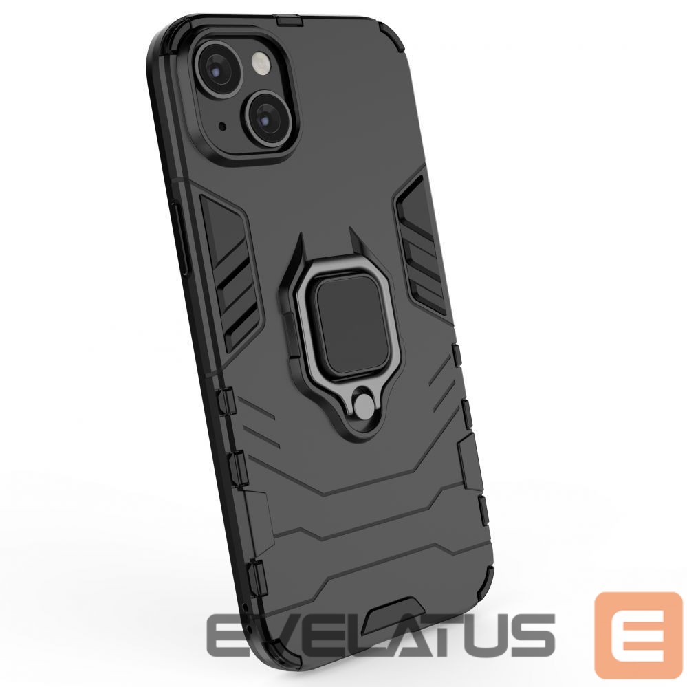 Чехол на заднюю панель Hurtel Ring Armor case for iPhone 14 Pro armored cover magnetic holder ring black