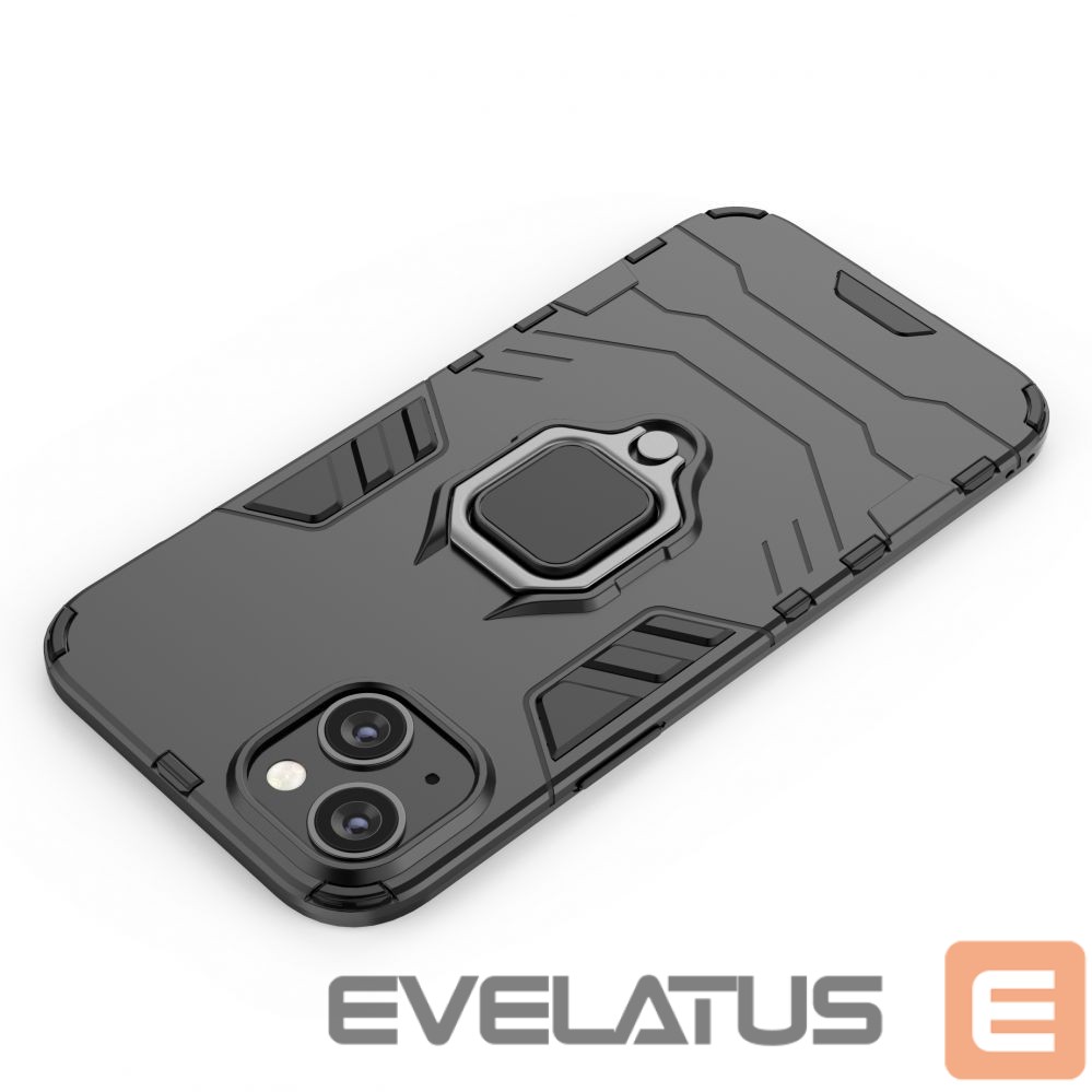 Чехол на заднюю панель Hurtel Ring Armor case for iPhone 14 Pro armored cover magnetic holder ring black