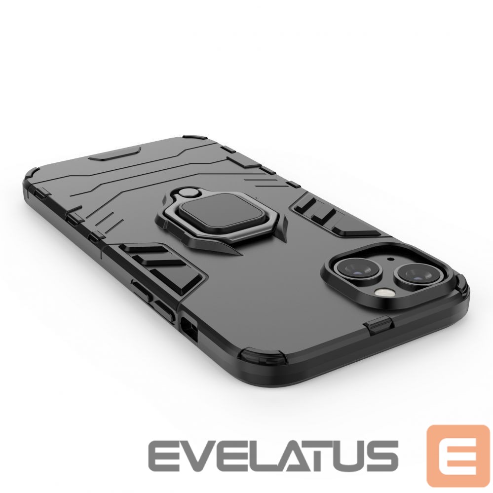 Чехол на заднюю панель Hurtel Ring Armor case for iPhone 14 Pro armored cover magnetic holder ring black