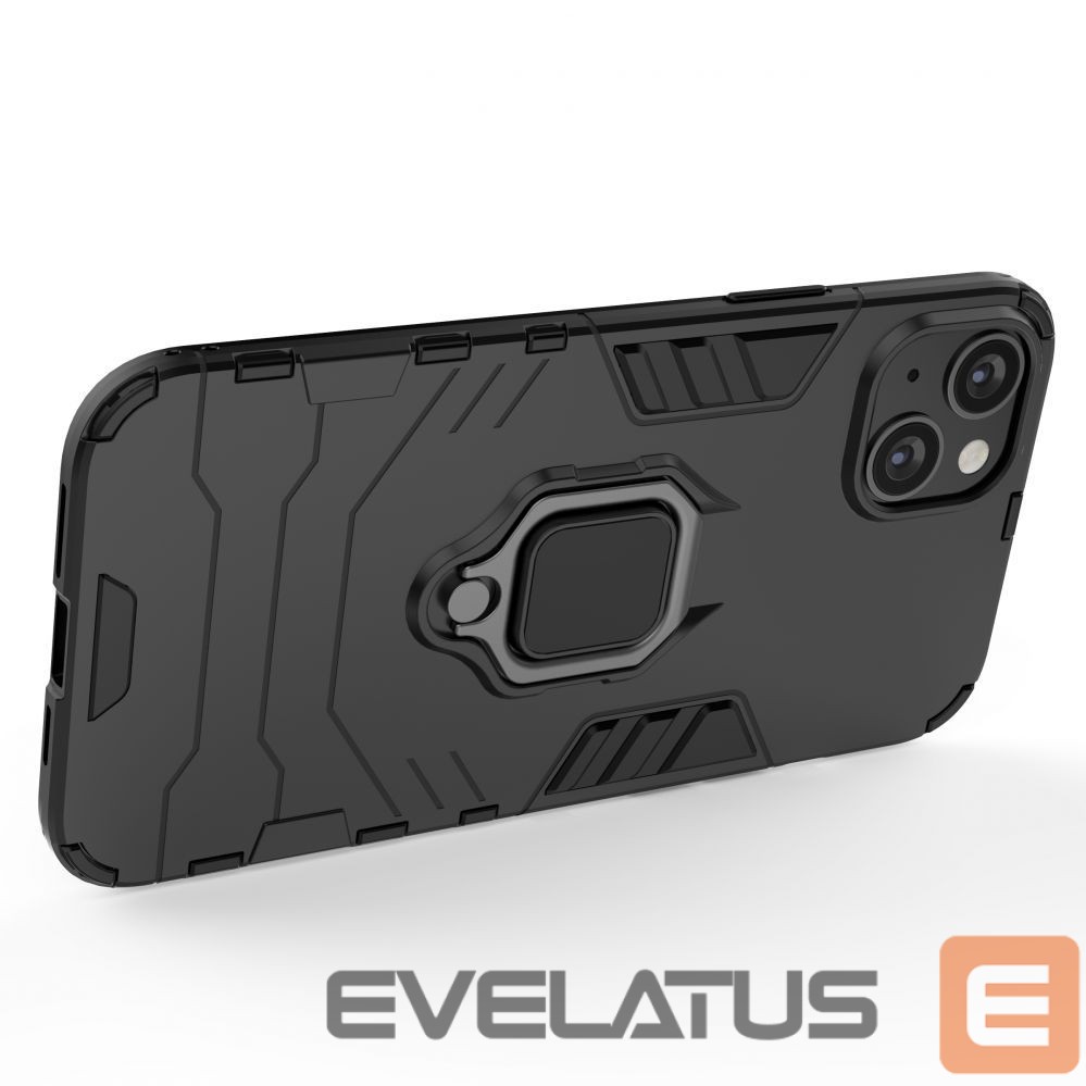 Чехол на заднюю панель Hurtel Ring Armor case for iPhone 14 Pro Max armored cover magnetic holder ring black
