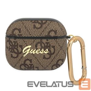Чехол на заднюю панель Guess  Guess GUA34GSMW AirPods 3 cover brązowy/brown 4G Script Metal Collection