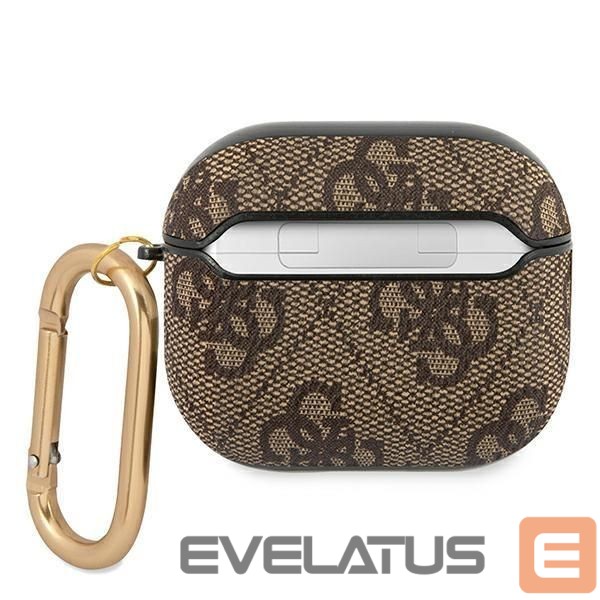 Чехол на заднюю панель Guess Guess GUA34GSMW AirPods 3 cover brązowy/brown 4G Script Metal Collection
