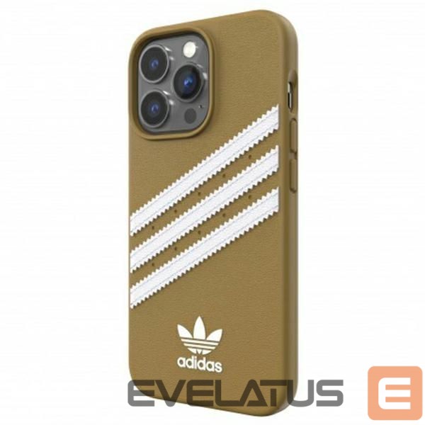 Чехол на заднюю панель Adidas Adidas OR Moulded PU iPhone 13 Pro Max 6,7" beżowo-złoty/beige-gold 47807