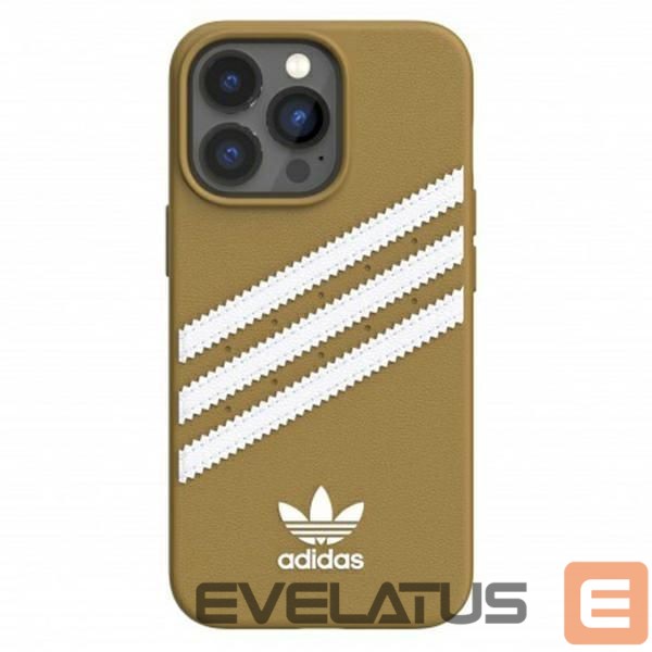 Чехол на заднюю панель Adidas Adidas OR Moulded PU iPhone 13 Pro Max 6,7" beżowo-złoty/beige-gold 47807