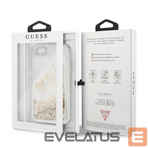 Чехол на заднюю панель Guess Guess GUOHCI8GLHFLGO iPhone 7/8/SE 2020 /SE 2022 gold/gold hard case Glitter Charms
