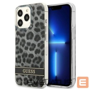 Чехол на заднюю панель Guess  Guess GUHCP13LHSLEOK iPhone 13 Pro / 13 6.1" grey/grey hardcase Leopard