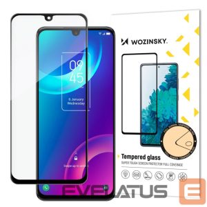 Чехол на заднюю панель Wozinsky  Wozinsky super tough Full Glue tempered glass full screen with Case Friendly TCL 30 Plus black frame 