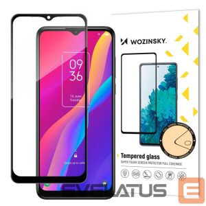 Чехол на заднюю панель Wozinsky  Wozinsky super tough Full Glue tempered glass full screen with Case Friendly TCL 30E black frame 