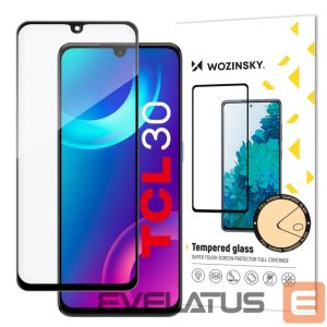 Чехол на заднюю панель Wozinsky  Wozinsky super durable Full Glue tempered glass full screen with Case Friendly TCL 30 black frame 