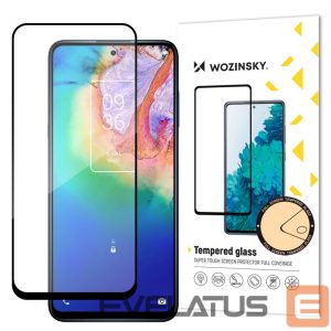 Чехол на заднюю панель Wozinsky  Wozinsky Super Tough Full Glue Tempered Glass Full Screen With Frame Case Friendly TCL 20 5G Black 