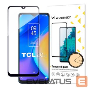Защитное стекло Wozinsky  Wozinsky Full Glue Tempered Glass Tempered Glass for TCL 20 SE 9H Full Screen with Black Frame 