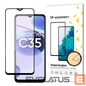 Чехол на заднюю панель Wozinsky  Wozinsky super tough Full Glue Full Glue Full Screen Tempered Glass with Case Friendly Realme C35 Black Frame 