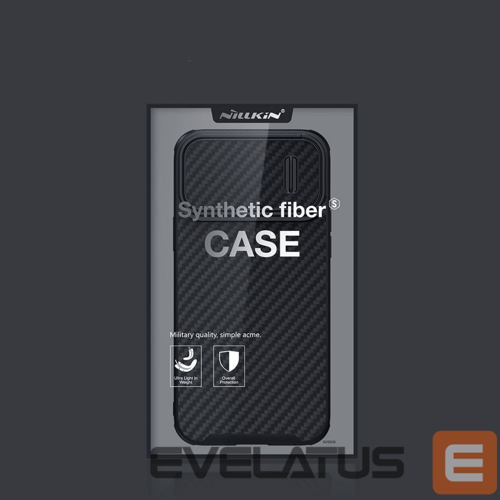 Чехол на заднюю панель Nillkin Nillkin Synthetic Fiber S Case iPhone 14 Pro Max case with camera cover, black