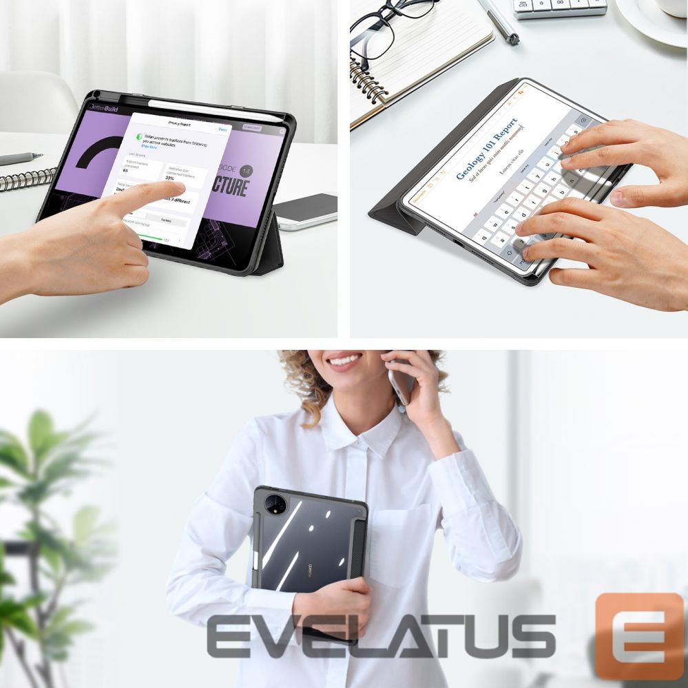 Чехол на заднюю панель Dux Ducis Dux Ducis Toby Case for Huawei MatePad Pro 11'' (2022) Cover with S Pen Pen Smart Cover Stand Black