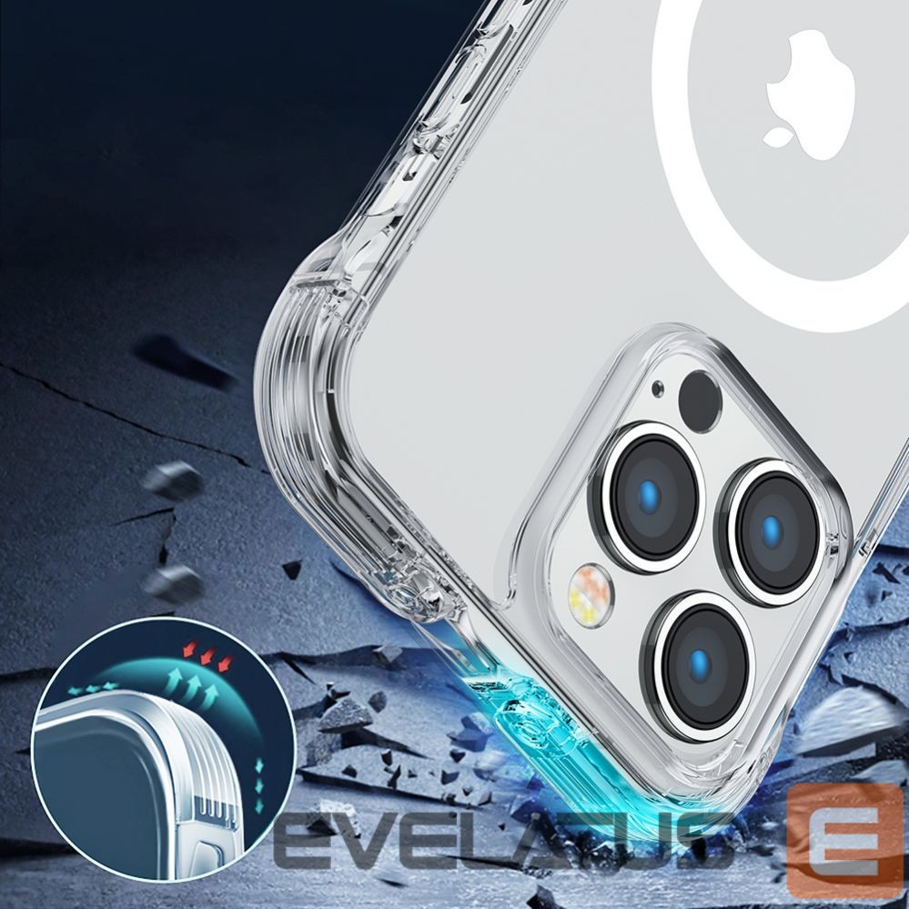 Чехол на заднюю панель Joyroom Joyroom Magnetic Defender Magnetic Case for iPhone 14 Plus Armored Case with Hooks Stand Clear (MagSafe Compatible)