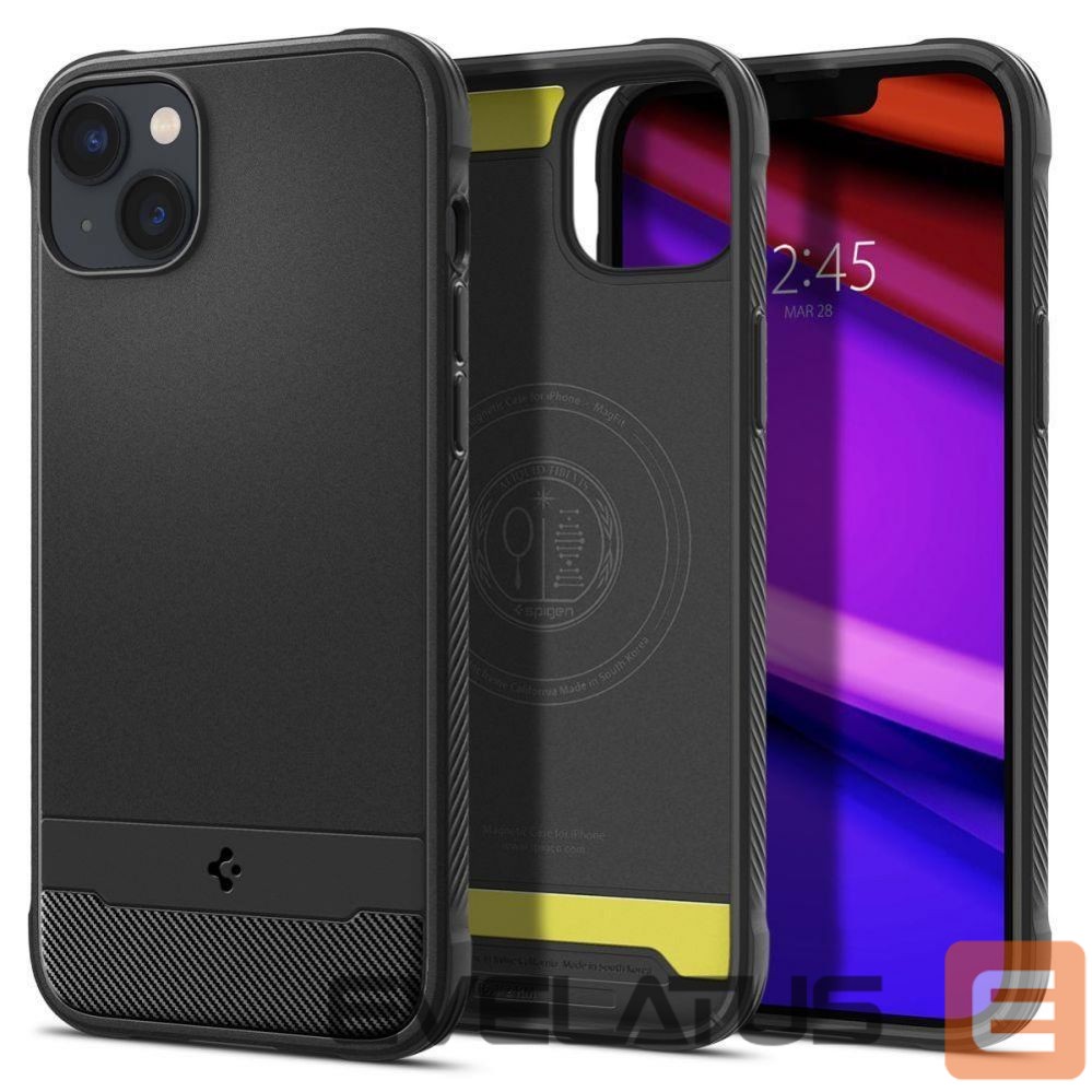 Чехол на заднюю панель Spigen Spigen Rugged Armor Mag Case with MagSafe for iPhone 14 - Matte Black