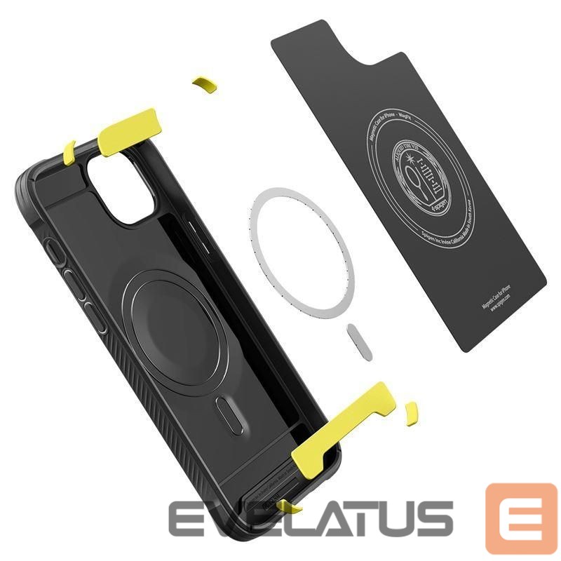 Чехол на заднюю панель Spigen Spigen Rugged Armor Mag Case with MagSafe for iPhone 14 - Matte Black