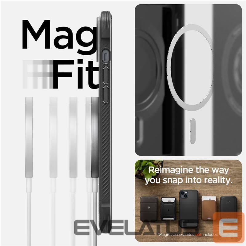 Чехол на заднюю панель Spigen Spigen Rugged Armor Mag Case with MagSafe for iPhone 14 - Matte Black