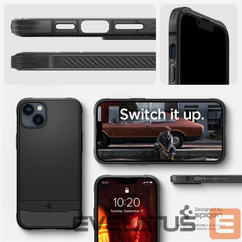 Чехол на заднюю панель Spigen Spigen Rugged Armor Mag Case with MagSafe for iPhone 14 - Matte Black
