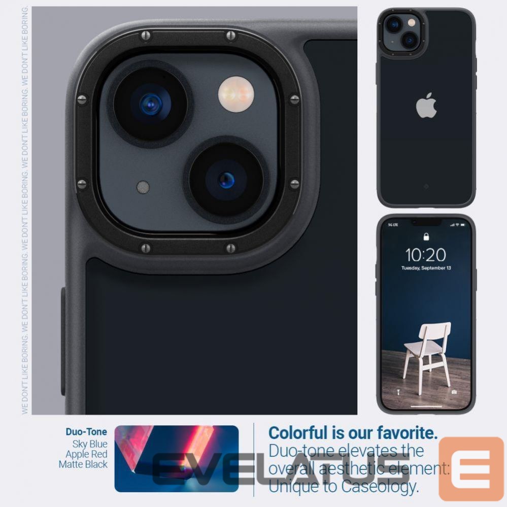 Чехол на заднюю панель Spigen Caseology Skyfall iPhone 14 Plus Case - Matte Black